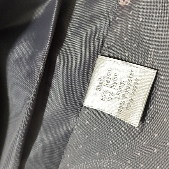 Lauren Conrad Blue Gray Cropped Blazer w/ Ruched 3/4 Sleeves sz 12 - Picture 8 of 9